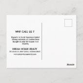 Carte Postale Personnalisé Nous Achetons Maisons Immobilier Prom (Dos)