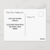 Carte Postale Personnalisé Nous avons déplacé Faire-part oiseau  (Dos)