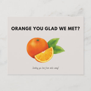 Carte Postale Personnalisé - Oranges Illustrées Gris Vintage