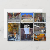 Carte Postale Personnalisé, Oslo rådhus, Norvège (Devant / Derrière)