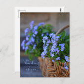 Carte Postale Personnalisé / / / Oubliez-moi-non dans un panier (Devant / Derrière)