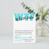 Carte Postale Personnalisé Quel 40e anniversaire drôle (Debout devant)