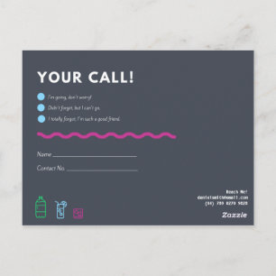 Carte Postale Personnalisé - RSVP