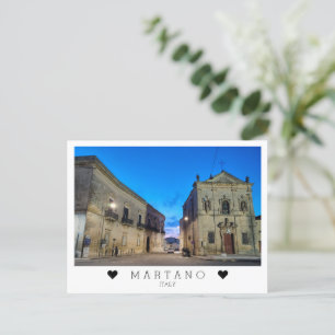 Carte Postale Personnalisé, soirée à Martano, Pouilles, Italie