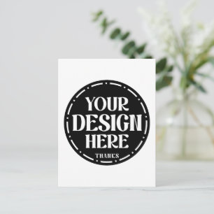 Carte Postale personnalisé, unique, élégant et minimaliste hersh