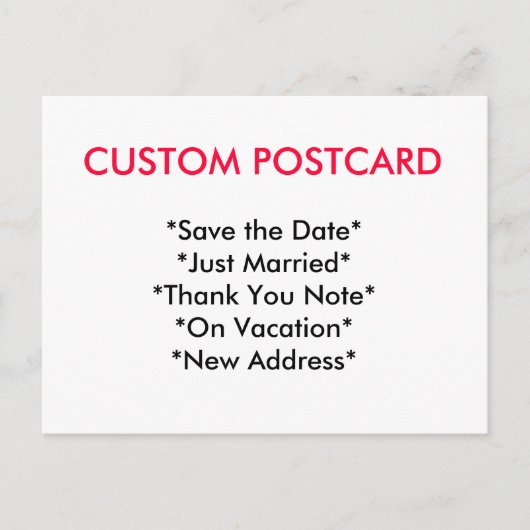 Carte postale personnalisée (Devant)