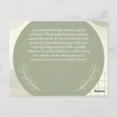 Carte postale personnalisée - 1er anniversaire ave (Dos)