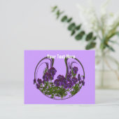 Carte postale personnalisée Abstraite aux fleurs v (Debout devant)