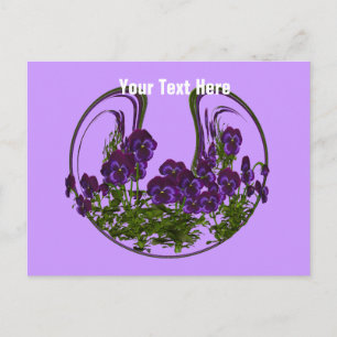 Carte postale personnalisée Abstraite aux fleurs v