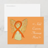 Carte postale personnalisée Angle ruban orange de  (Devant / Derrière)