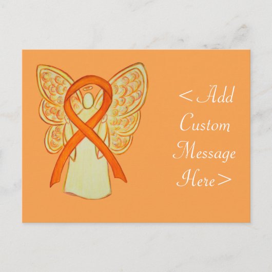 Carte postale personnalisée Angle ruban orange de  (Devant)