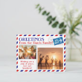 Carte postale personnalisée avec photo à insérer - (Debout devant)