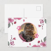 Carte postale personnalisée avec photo d'animal de (Devant / Derrière)