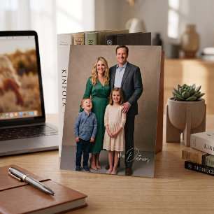 Carte postale personnalisée avec portrait de famil