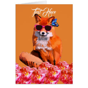 Carte postale personnalisée avec renard