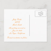 Carte postale personnalisée avec ruban de mandarin (Dos)