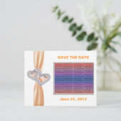 Carte postale personnalisée avec ruban de mandarin (Debout devant)