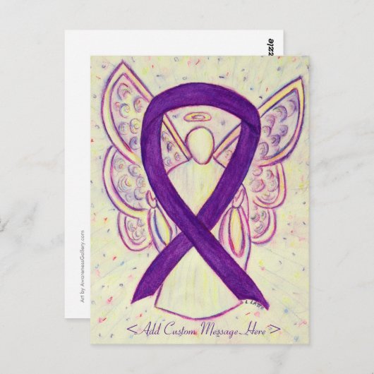 Carte postale personnalisée avec ruban de sensibil (Devant / Derrière)