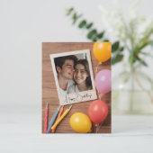 Carte postale personnalisée Brown Joyeux Anniversa (Debout devant)