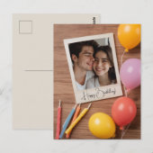 Carte postale personnalisée Brown Joyeux Anniversa (Devant / Derrière)