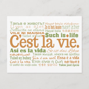 Carte postale personnalisée C'est La Vie