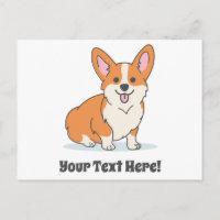 Carte postale personnalisée Corgi Corgi Puppy
