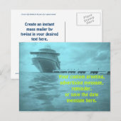 Carte postale personnalisée Croisière Amour Vie (Devant / Derrière)