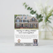 Carte postale personnalisée d'agent immobilier mod (Debout devant)