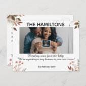 Carte postale personnalisée d'annonce de grossesse (Devant / Derrière)