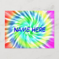 Carte postale personnalisée de colorant de cravate