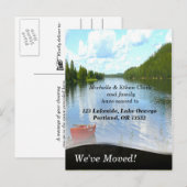 Carte postale personnalisée de déménagement au bor (Devant / Derrière)