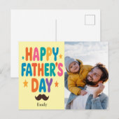 Carte postale personnalisée de la fête des pères (Devant / Derrière)