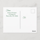 Carte postale personnalisée de la St Patrick's Day (Dos)