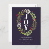 Carte postale personnalisée de Noël (Devant / Derrière)