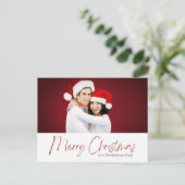 Carte postale personnalisée de Noël photo (Debout devant)