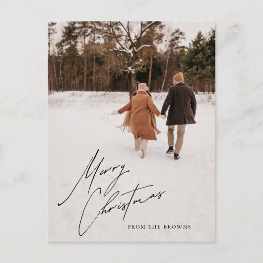 Carte postale personnalisée de Noël photo (Devant)