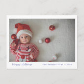 Carte postale personnalisée de Noël pour bébé (Devant)