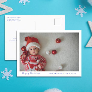 Carte postale personnalisée de Noël pour bébé