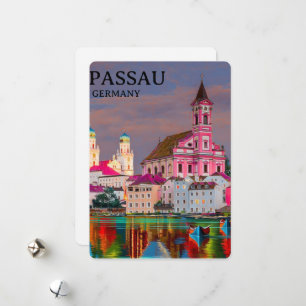 Carte postale personnalisée de Passau, carte d'ALL