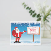 Carte postale personnalisée de Père Noël (Debout devant)