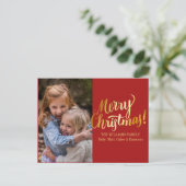 Carte postale personnalisée de photo de Joyeux (Debout devant)