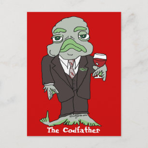 Carte postale personnalisée de poisson de dessin d