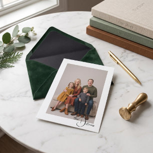 Carte postale personnalisée de portrait de famille