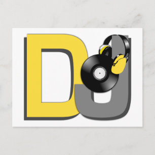 Carte postale personnalisée DJ