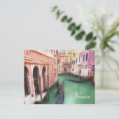 Carte postale personnalisée du canal de Venise (Debout devant)