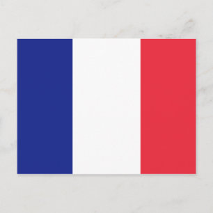 Carte postale personnalisée du drapeau français
