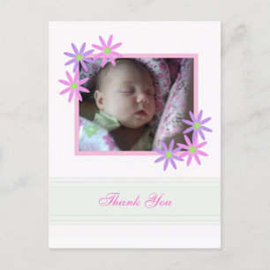 Carte postale personnalisée en Merci floral