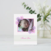 Carte postale personnalisée en Merci floral (Debout devant)