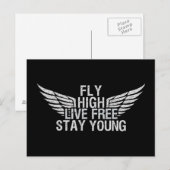 Carte postale personnalisée FLY HIGH (Devant / Derrière)