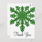 Carte postale personnalisée Green Snowflon D2 (Devant / Derrière)